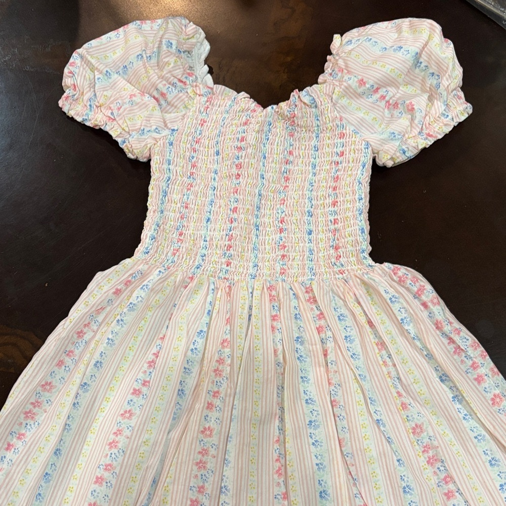 Janie and Jack Pastel Striped Floral Dress